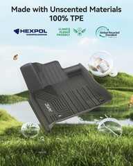 3W Floor Mats for Toyota Tundra 2014-2021 (Only for CrewMax Cab), TPE All Wea…