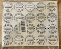 White 2″ 20 Count/sheet «Farm Fresh Eggs» Stickers, New 2 Sheets (40 Stickers)