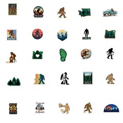 Bigfoot Yeti Sasquatch Stickers 50 Piece Sticker Decals Decal Merch Waterproof