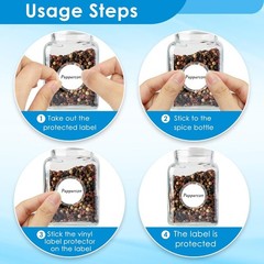 1 Inch Round Clear Waterproof Stickers – Self-Adhesive Labels (500 Pack)