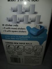 NEW Hello Blink Sticker Maker Refill Pack 10 Rolls: 5 Round 5 Square helloblink