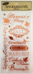 The Paper Studio Stickabilities FALL EMBOSSED FOIL Stickers – 14 pcs