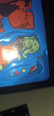 vintage Stickers,space Aliens Monsters Shiny Mylar Foiled Rare 1 Sheet 3m 1990