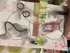 Unique Handmade Scrap Paper Art Journal Mixed Media Embellishments