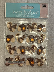 VINTAGE-Jolee’s Boutique EK Stickers -New -Glitter Squirrels & Acorns
