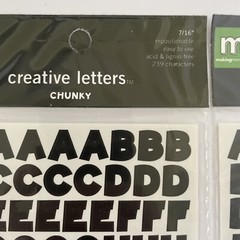Making Memories Creative Letters Scrapbooking – 7/16″ Chunky Black