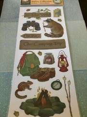 AMERICAN TRADITIONAL STICKER COLLECTION ‘WOODLANDS’ EARTHTONES CAMPING 16 PCS