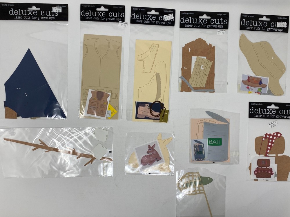 Outdoors Scrapbooking Lot Paper Embellishments Deluxe Laser Die Cuts 10 pc Hunt