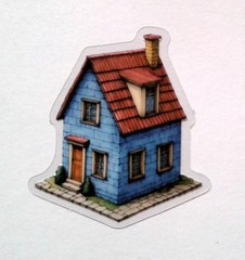 Cottage Style Fairy Tale House Clear Vinyl Decal Sticker Water Resistant Laptop