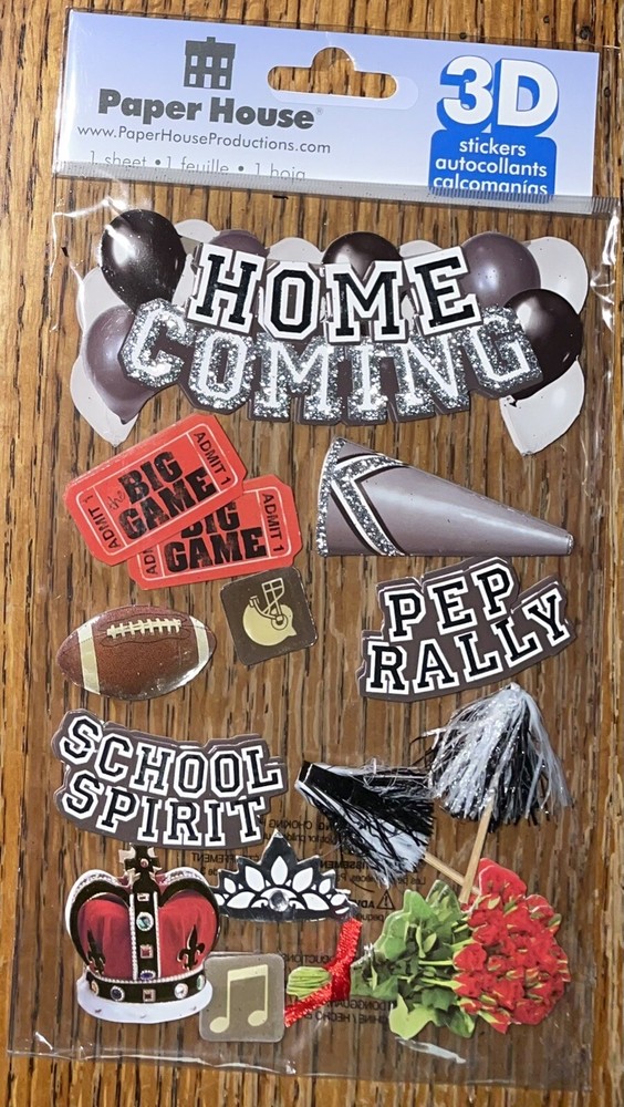 RARE Paper House 3D Homecoming School Spirit Prep Rally Dance Music Friends Game