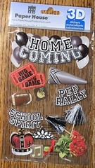 RARE Paper House 3D Homecoming School Spirit Prep Rally Dance Music Friends Game