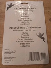 Vtg AGC Halloween Sticker Seals Ghost Bats Spiders 4 Sheets 9 Design Sealed NOS