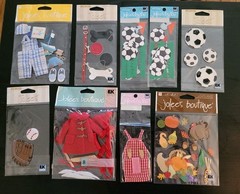 Lot of 42 Scrapbook and Papercrafting 3D Embellishments – Various Brands