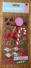 RARE Jolees HOLIDAY CANDY Cane CHRISTMAS Peppermint Rings Lollipops 3D Stickers