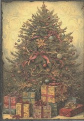 Junk Journal Art Cards, Vintage Traditional Christmas 10pcs, 4″ x 6″