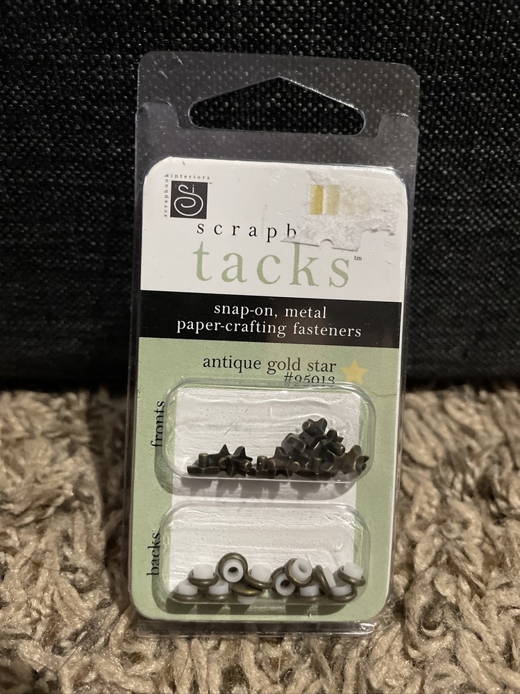 Scrapbook Tacks Snap-on, Metal Paper-crafting Fasteners