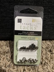 Scrapbook Tacks Snap-on, Metal Paper-crafting Fasteners