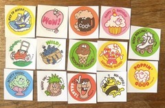 14 Trend Scratch & Sniff Retro 80s Repro Stickers. Free Shipping! Set #1 1980s