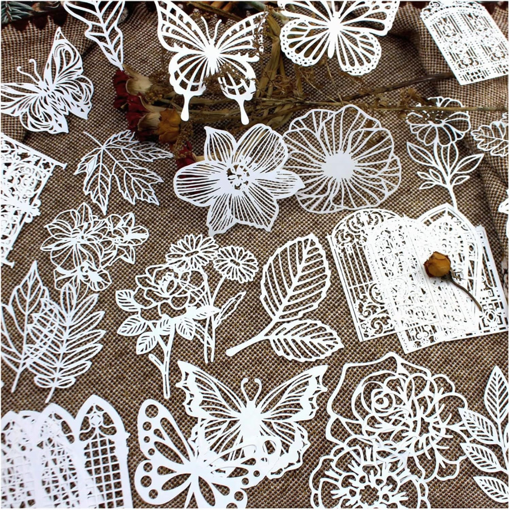 Vintage Scrapbook Embellishments Paper Cutout Lace for Scrapbooking Supplies, 40