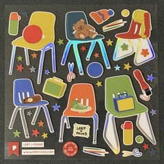 Pipsticks LIMITED EDITION July 2026 “Lost + Found” Sticker Sheet (4x4in)