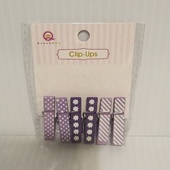 Queen & Co Scrapbooking Embellishments Clip-Ups and Exclamations! Lot Of 6
