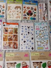 Lot Stickers Autocollants Animals Birds Cats Dogs Monkeys Fox Owl 68 SHEETS NEW