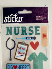 Sticko Autocollant Registered Nurse Stickers Chart Shoes RX Scrubs Flowers Heart