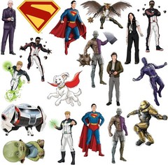 SUPERMAN 2025 CHARACTER VARIETY DIE CUT VINYL 50 CT STICKER PACK