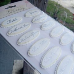 K&Company RARE La Boutique Wedding Titles, Scrapbooking Journal Sticker