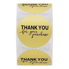 Hybsk Gold Foil Thank You for Your Purchase Stickers 1.5″ Round 500 Labels