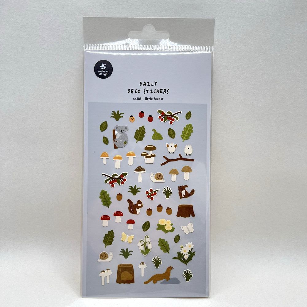 Suatelier Little Forest Fall Stickers Junk Journal Collage Scrapbooking Planner
