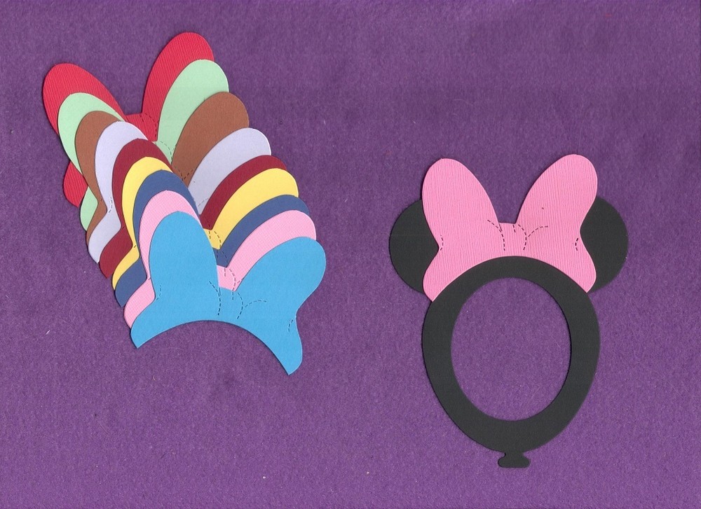 BOW FOR MICKEY MOUSE FRAME Minnie die cuts scrapbook cards