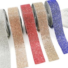 Rhinestones Ribbons 5Yard Adhesive Rhinestones Ribbon Sparkling Rhinestones Tape