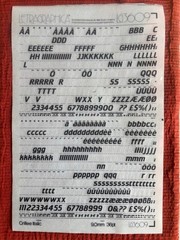 Letraset 3 INSTANT LETTERING Transfer Letters Crillee Italic 36pt England 1