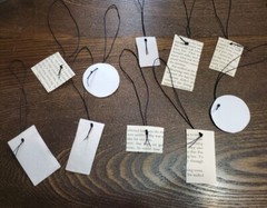 Lot 10 Junk Journal Tags Text Tickets Vintage Ephemera Crafts Cards Scrapbook