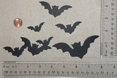 🦇BATS 🦇25 pcs. paper die cut embellishments scrapbook HALLOWEEN