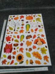 100 Stickers – Welcome Fall Thanksgiving Harvest Pumpkin Corn Leaves Acorns