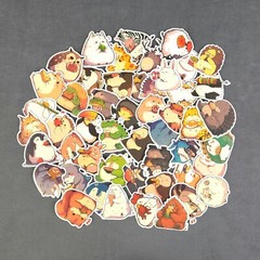 Cute Chubby Animal Stickers – Set of 10 Random Stickers – Great for Crafts