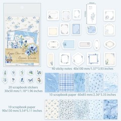 Vibrant Floral Scrapbook Stickers & Papers Set – 480 Pcs for Endless Creativity