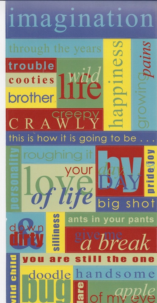All Boy Words Stickers Sheet by Pebbles, Inc