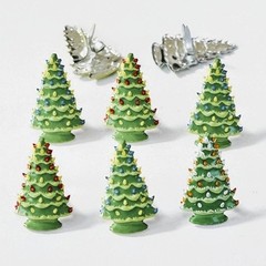 Trees with Christmas Lights, Scrapbook Brads, 12/pack – Eyelet Outlet #130
