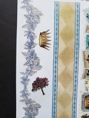 New Creative Imaginations Sonnets Parisian Postcard Border Stickers Fleur-de-lis