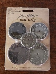 Tim Holtz Idea-ology Timepieces Clock Faces and Compasd Embellishments Crafting