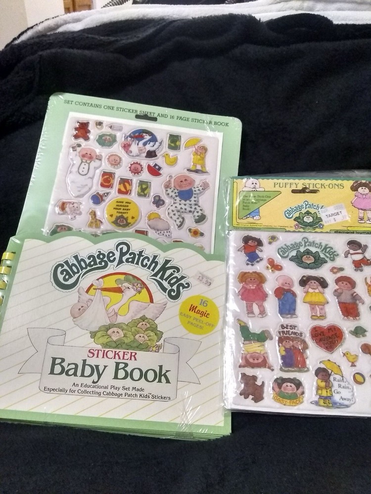 Cabbage Patch Baby Book And Stickers.