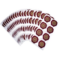 Vintage Self Adhesive Gold Foil Wax Seal Stickers Red Faux Wax Stamp Labels for
