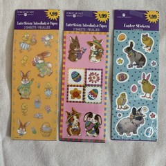 American Greetings Easter Stickers, Multicolor, 3 Packs (2 Sheets Each) Vintage
