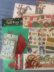 Merry Christmas Red Green Holiday – Assorted Scrapbook Supplies/Stickers