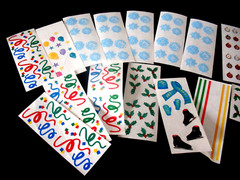 Lot Christmas stickers Wreaths, Snowflakes Confetti 20 strips Creative Memories