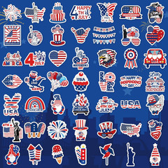 200 Pcs 4Th of July Stickers, Vinyl America Patriotic Stickers and Decals Bulk f