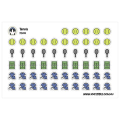 Tennis Planner Stickers – Decorative Sports Planner Decals for Organized Schedul